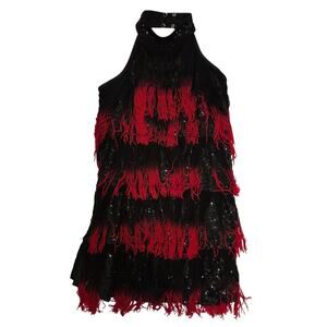 Weissman Red & Black Flapper Dance Costume Girls LC Style 10450